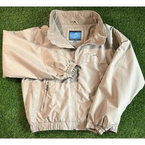 Vintage Polar Edge Bomber Style Jacket Men's Sz XL Tan Beige EUC
